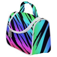 Tiger Rainbow Satchel Handbag by ArtistRoseanneJones