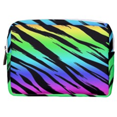 Tiger Rainbow Make Up Pouch (medium) by ArtistRoseanneJones