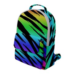 Tiger Rainbow Flap Pocket Backpack (large) by ArtistRoseanneJones