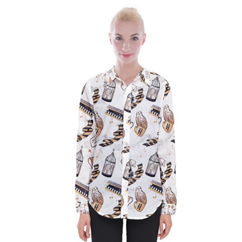Hufflepuff Pattern Womens Long Sleeve Shirt by Sobalvarro
