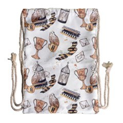 Hufflepuff Pattern Drawstring Bag (large) by Sobalvarro