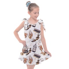 Hufflepuff Pattern Kids  Tie Up Tunic Dress by Sobalvarro