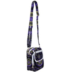 Fractal Sparkling Purple Abstract Shoulder Strap Belt Bag