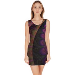 Fractal Colorful Pattern Spiral Bodycon Dress