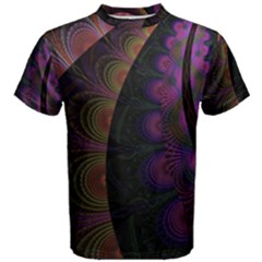 Fractal Colorful Pattern Spiral Men s Cotton Tee