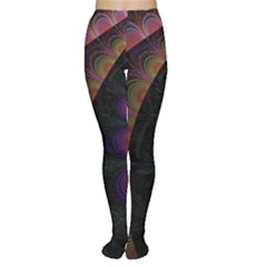 Fractal Colorful Pattern Spiral Tights