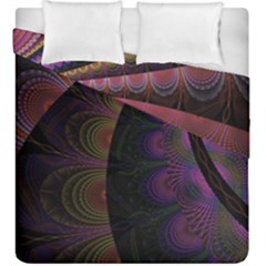 Fractal Colorful Pattern Spiral Duvet Cover Double Side (King Size)