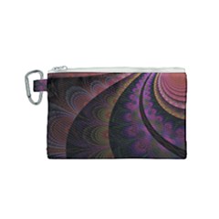 Fractal Colorful Pattern Spiral Canvas Cosmetic Bag (Small)