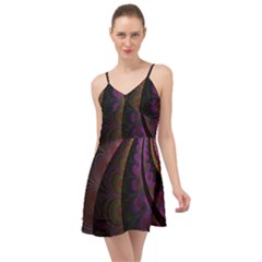 Fractal Colorful Pattern Spiral Summer Time Chiffon Dress