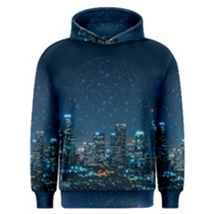 Smart City Communication Network Men s Overhead Hoodie by Pakrebo