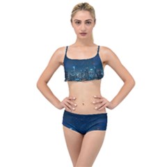 Smart City Communication Network Layered Top Bikini Set by Pakrebo