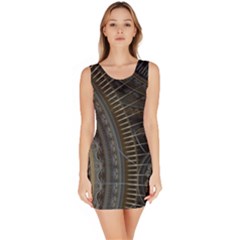 Fractal Spikes Gears Abstract Bodycon Dress by Pakrebo