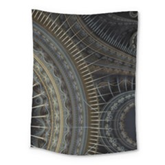 Fractal Spikes Gears Abstract Medium Tapestry by Pakrebo