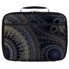 Fractal Spikes Gears Abstract Full Print Lunch Bag by Pakrebo