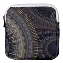 Fractal Spikes Gears Abstract Mini Square Pouch by Pakrebo