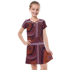 Petals Pattern Design Texture Kids  Cross Web Dress by Pakrebo