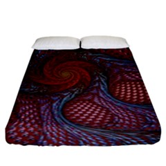 Fractal Red Fractal Art Digital Art Fitted Sheet (king Size) by Pakrebo