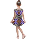 Fractal Splits Silver Gold Kids  Cap Sleeve Dress View2