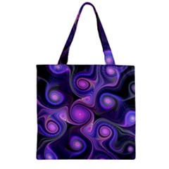 Abstract Pattern Fractal Wallpaper Zipper Grocery Tote Bag