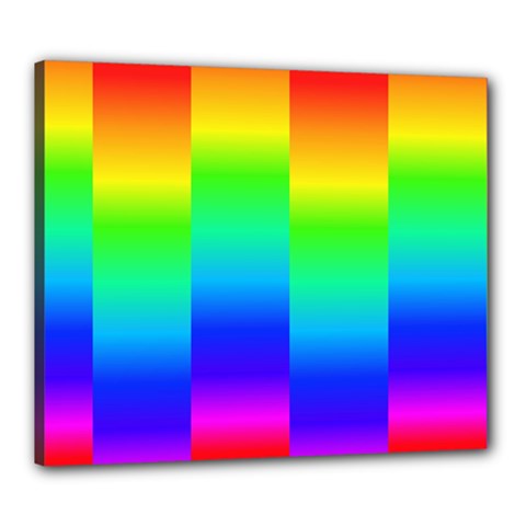 Rainbow Colour Bright Background Canvas 24  x 20  (Stretched)