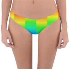 Rainbow Colour Bright Background Reversible Hipster Bikini Bottoms