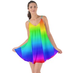 Rainbow Colour Bright Background Love the Sun Cover Up