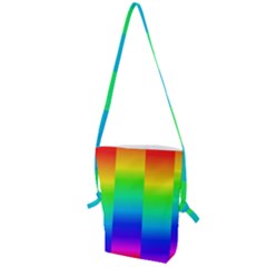 Rainbow Colour Bright Background Folding Shoulder Bag