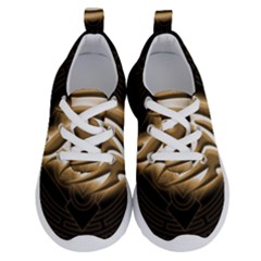 Golden Ornament Round Art Form Running Shoes by Pakrebo