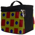 Pattern Design Backdrop Red Blue Yellow Make Up Travel Bag (Big) View2