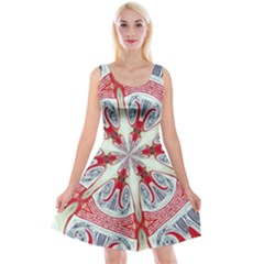 Kaleidoscope Background Bottles Reversible Velvet Sleeveless Dress