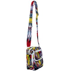 Abstract Colorful Illusion Shoulder Strap Belt Bag