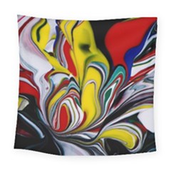 Abstract Colorful Illusion Square Tapestry (large) by Pakrebo