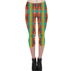 Love For The Fantasy Flowers With Happy Joy Capri Leggings 