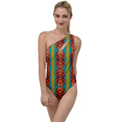 Love For The Fantasy Flowers With Happy Joy To One Side Swimsuit