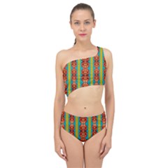 Love For The Fantasy Flowers With Happy Joy Spliced Up Two Piece Swimsuit