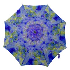 Abstract Blue Hook Handle Umbrellas (medium) by Pakrebo