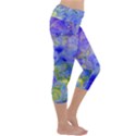 Abstract Blue Capri Yoga Leggings View3