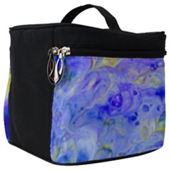 Abstract Blue Make Up Travel Bag (big) by Pakrebo