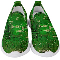 Background Green Board Business Kids  Slip On Sneakers by Pakrebo