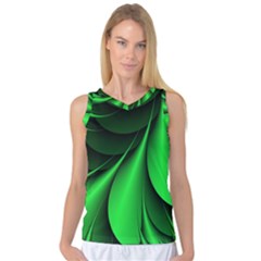 Green Line Lines Background Women s Basketball Tank Top by Pakrebo