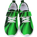 Green Line Lines Background Women s Velcro Strap Shoes View1