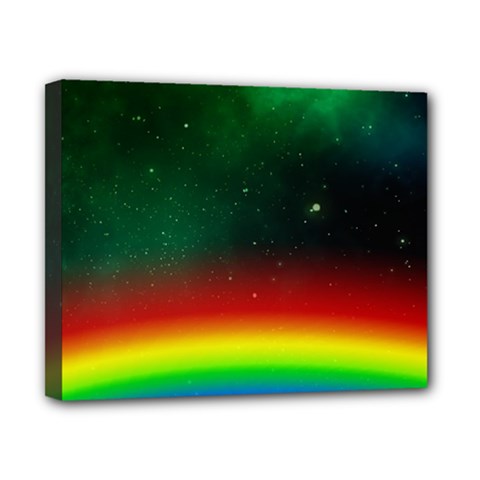 Galaxy Rainbow Universe Star Space Canvas 10  X 8  (stretched) by Pakrebo