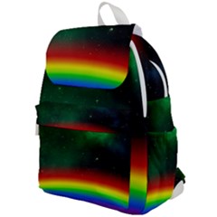 Galaxy Rainbow Universe Star Space Top Flap Backpack by Pakrebo