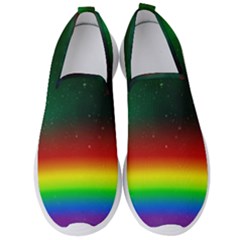 Galaxy Rainbow Universe Star Space Men s Slip On Sneakers by Pakrebo