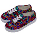 Neon Glow Glowing Light Design Kids  Classic Low Top Sneakers View2