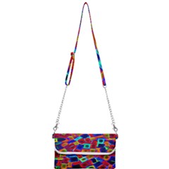 Neon Glow Glowing Light Design Mini Crossbody Handbag by Pakrebo