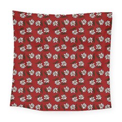 Daisy Red Square Tapestry (large)