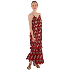 Daisy Red Cami Maxi Ruffle Chiffon Dress