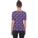 Daisy Purple Shoulder Cut Out Short Sleeve Top View2