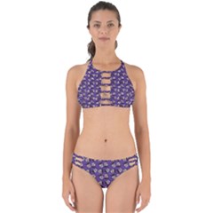 Daisy Purple Perfectly Cut Out Bikini Set